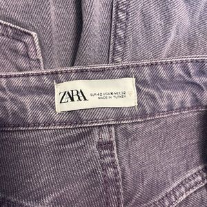 Purple Denim Wide Leg Zara Jeans